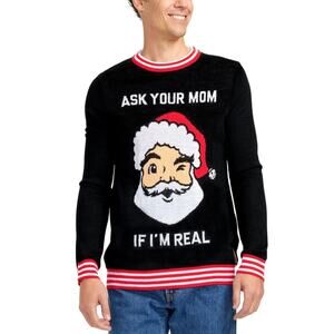 Tipsy Elves Men's Ask Your Mom Ugly Christmas Sweater Size XL